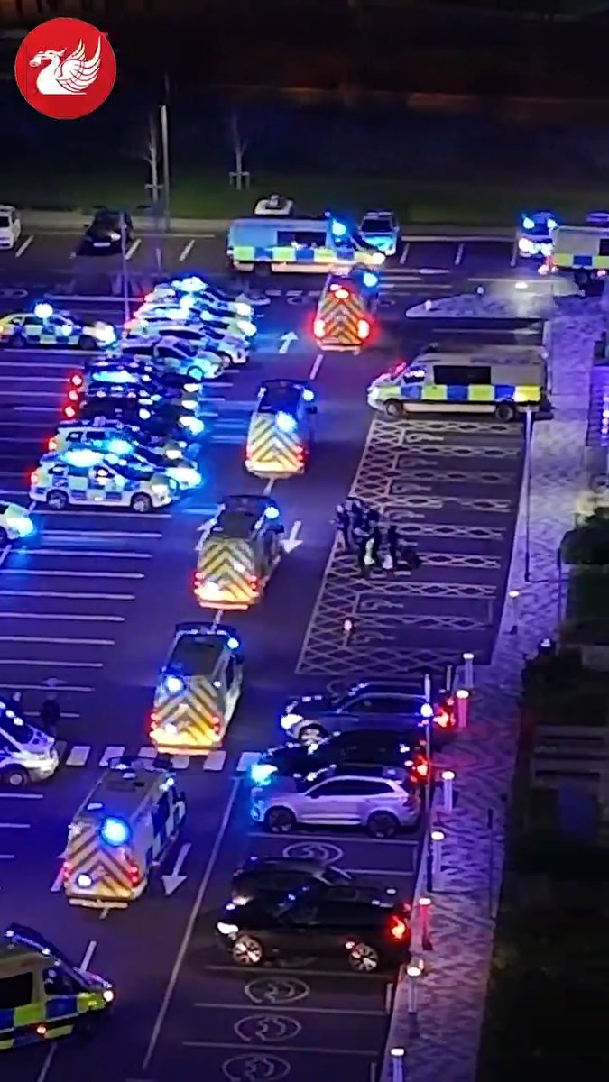 🚨 Huge police convoy spotted from above 🚓