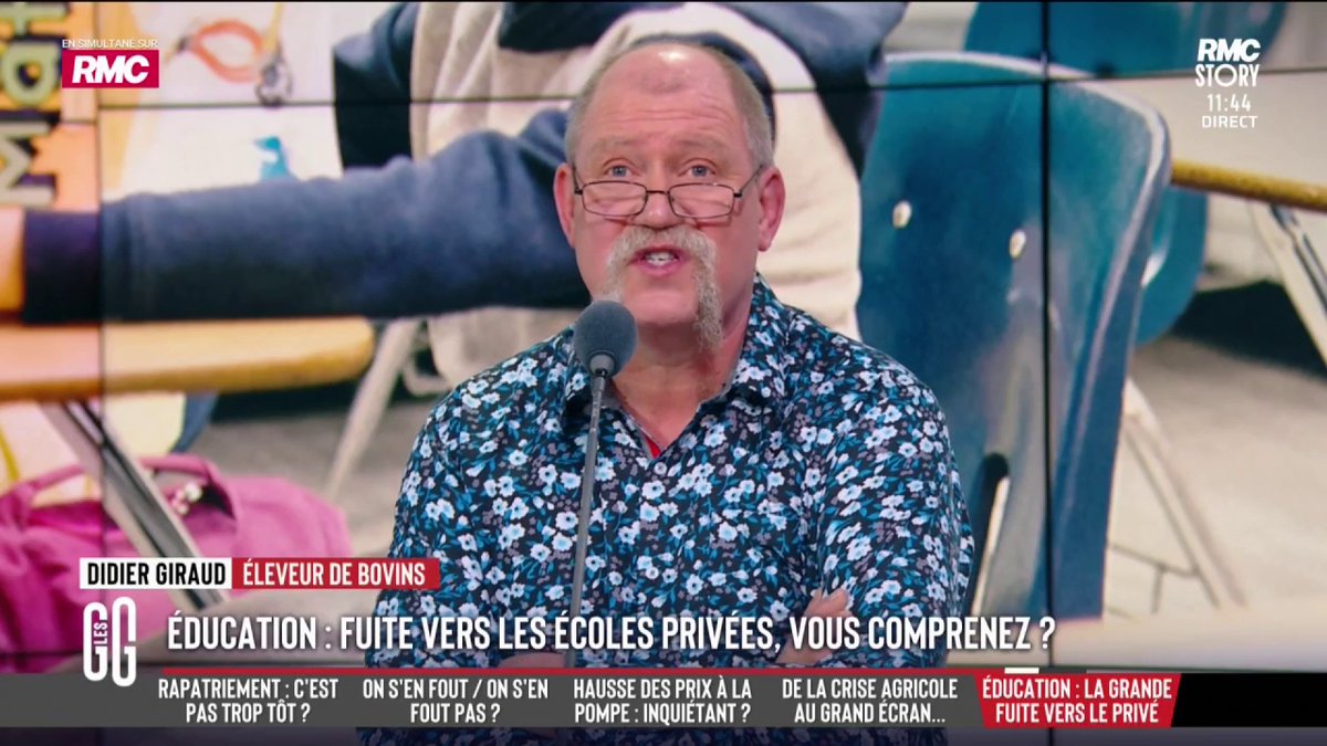 🏫 La grande fuite vers les écoles privées : vous comprenez ? 📞 Didier Giraud : "Dans le public, mon fils a vu son prof de philo pour la première fois 1 mois et demi avant le bac." #GGRMC