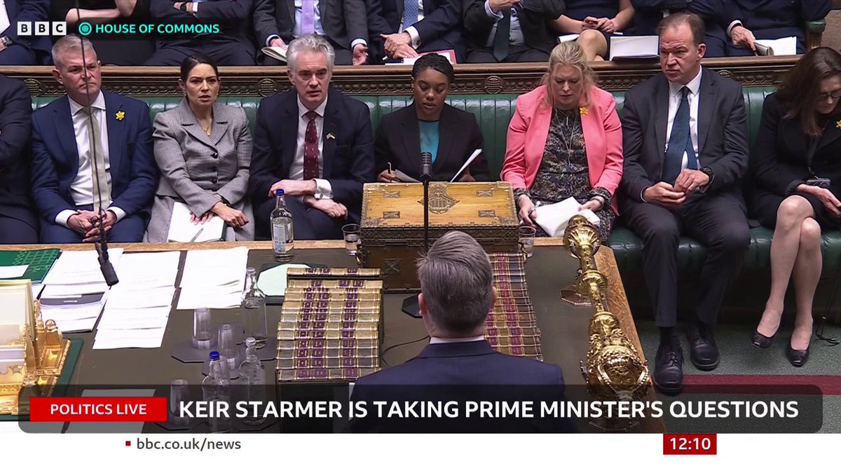 ”I wasn’t asking about evacuations, I was asking about defence spending”, says Conservative leader Kemi Badenoch ”I’m sorry she’s not interested in how people caught in the region are going to get home”, Keir Starmer replies #PMQs