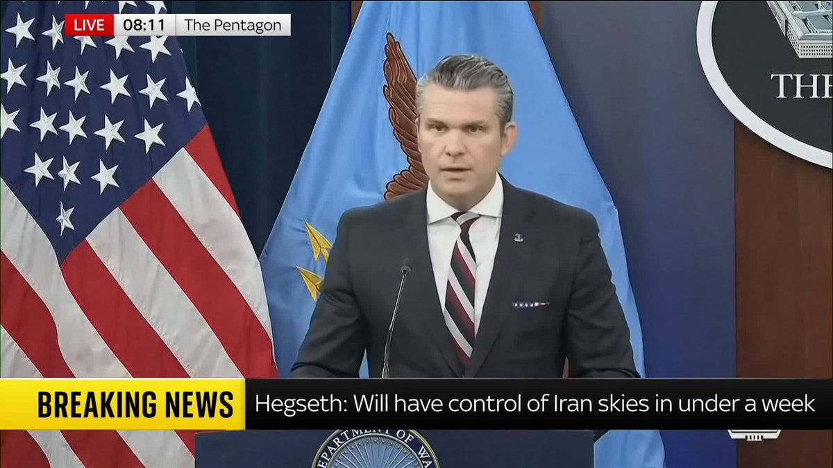 "Iran tried to kill President Trump, and President Trump got the last laugh." U.S. defence secretary Pete Hegseth says the leader of an Iranian unit that "attempted to assassinate" Donald Trump has been killed. Iran latest 🔗 📺 Sky 501 and YouTube