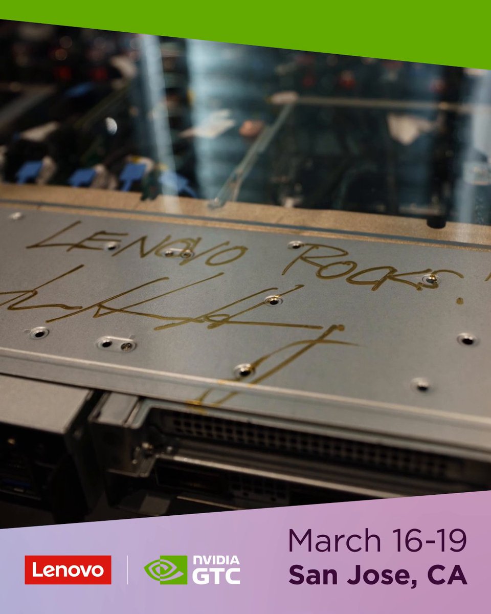 It's almost here—NVIDIA GTC. 👀 Lenovo is headed to San Jose to showcase workstations that will empower you to move from AI experimentation to production. Get ready to explore products powered by NVIDIA Workstation that will optimize your workflows no matter where your work takes you.