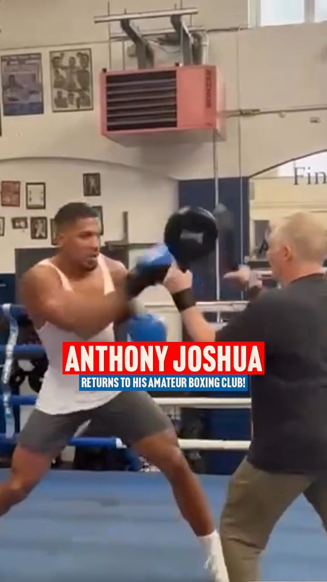 Back where it all began 💫 Anthony Joshua returns to Finchley ABC and hits the pads with his old amateur coach Sean Murphy 🥊