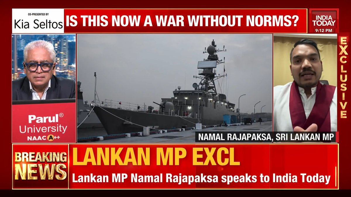 #EXCLUSIVE | "What matters now is the security in our region and also in the Indian Ocean...this has to be taken very seriously by govt of Sri Lanka": Sri Lankan MP Namal Rajapaksa #IsraelIranWar #USIranWar #NewsToday | Rajdeep Sardesai @RajapaksaNama