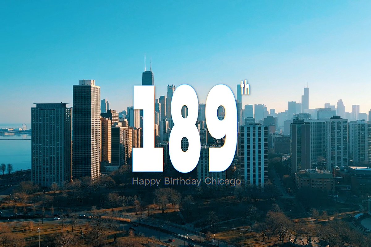 Happy birthday, Chicago. 🫶 189 years of the best city on Earth. 🎥: @ durrcreative 📢: Tim Sinclair #NeverOutdoneChi