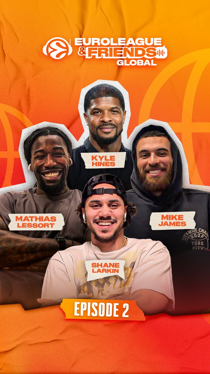 A 1v1 EuroLeague tournament, who you GOT?! An All-Star cast of Mike James, Shane Larkin and Mathias Lessort are joined by Kyle Hines on the latest episode of EuroLeague and Friends Global to discuss the topic 👀 Link below to tune in!
