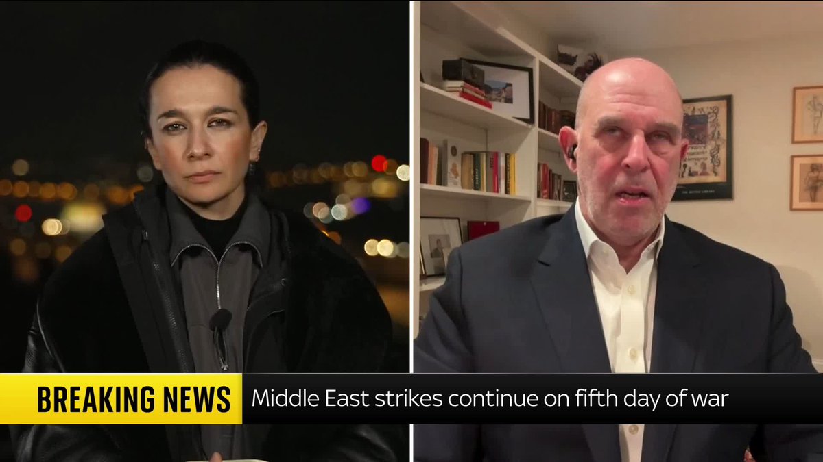 A former U.S. ambassador to Bahrain tells Yalda Hakim that Gulf states still have stockpiles of expensive missile interceptors to protect them from Iranian strikes, but "the longer this goes on the harder it will be for everybody." 🔗 📺 Sky 501