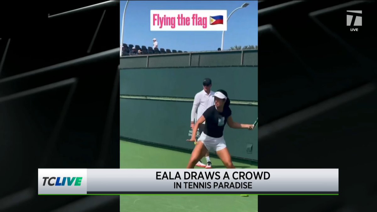 Alex Eala is already drawing a crowd in her Indian Wells debut 🌴 How far can she go in tennis paradise? 🤔 #indianwells