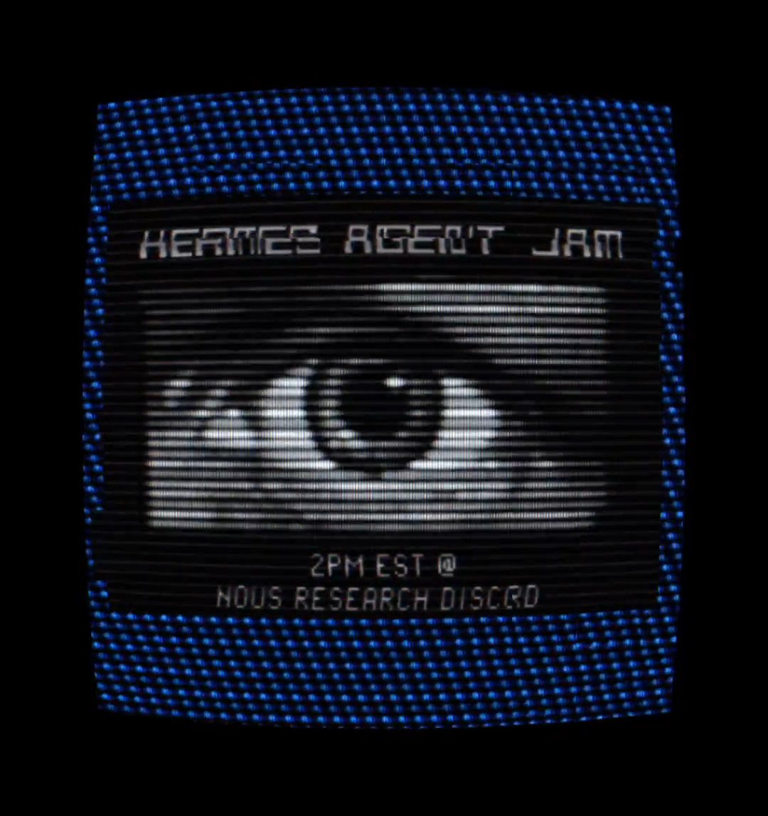 Join the team behind Hermes Agent for a jam with presentations and Q&amp;A Tomorrow 2PM EST @ Nous Research Discord