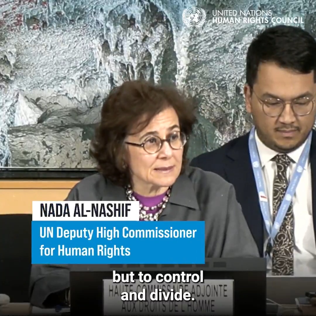 "The entire Middle East has been plunged into chaos, with unpredictable consequences that will echo far beyond the region," Nada Al-Nashif warned the United Nations Human Rights Council. "The use of force to resolve differences and settle disputes must not become normalized," she told #HRC61.
