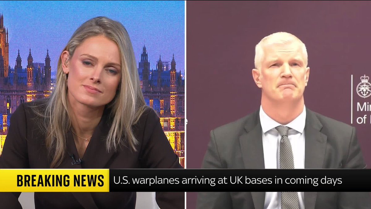 Defence minister Al Carns tells Ali Fortescue that the UK is facing a "multi-faceted problem" and needs to balance threats from the war in Iran, the war in Ukraine and Russian activity in the High North. Iran latest 🔗 📺 Sky 501
