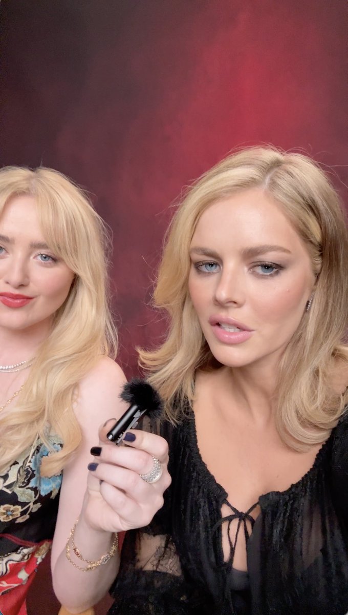 Samara Weaving and Kathryn Newton for ‘READY OR NOT 2: HERE I COME’ press