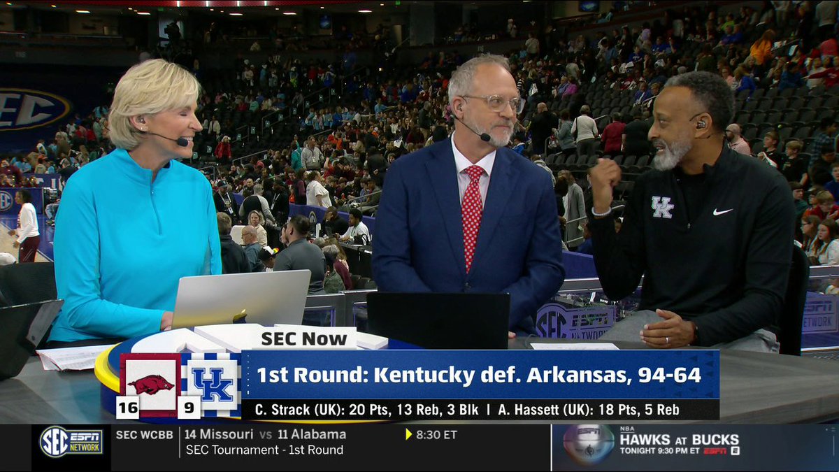 Kenny Brooks told Clara Strack “you’re the worst superstar I’ve ever coached” as a challenge ahead of the postseason. Strack, with tears in her eyes, wanted to prove him wrong. Today, she led UK to its largest win in SEC Tournament history! #BBN