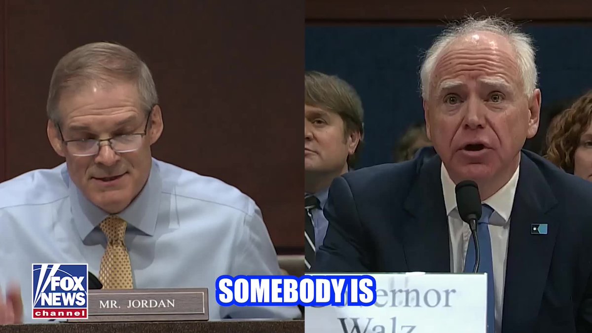 NEW: Jim Jordan grills Minnesota Governor Tim Walz over why his state resumed making payments to a nonprofit after it was being investigated for fraud. “The court had to do something you never see done before… They issued a press statement saying ‘You're wrong... The governor is wrong.’”