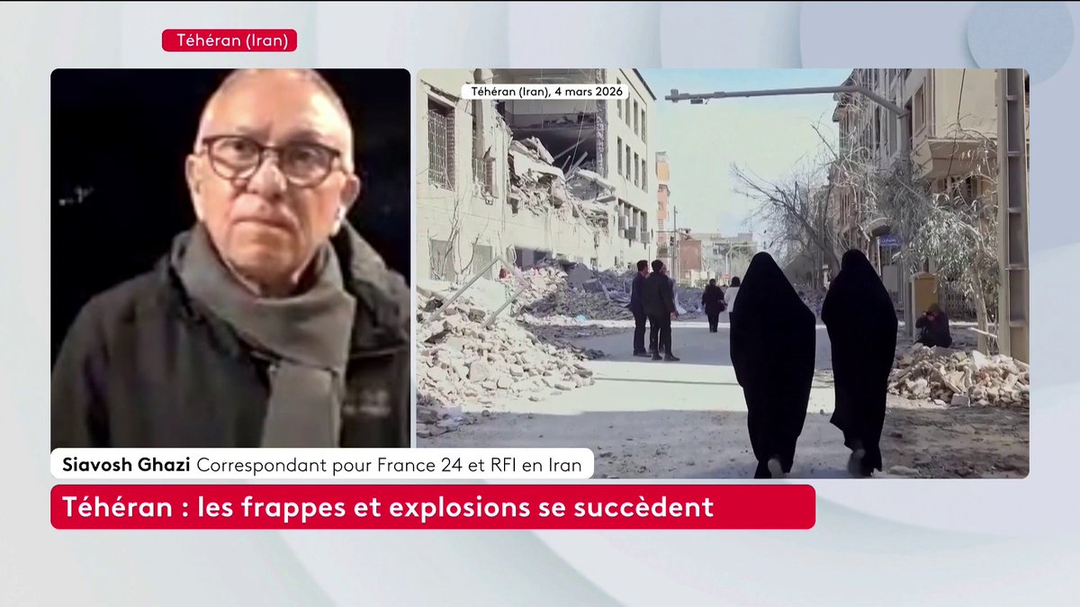 🔴 🗣️ "Il y a eu des frappes hier dans Téhéran, sur une place très fréquentée [...] donc il y a beaucoup de morts, notamment des civils", rapporte Siavosh Ghazi, correspondant pour France 24 et RFI en Iran. Alban Mikoczy #SurLeTerrain #Canal16