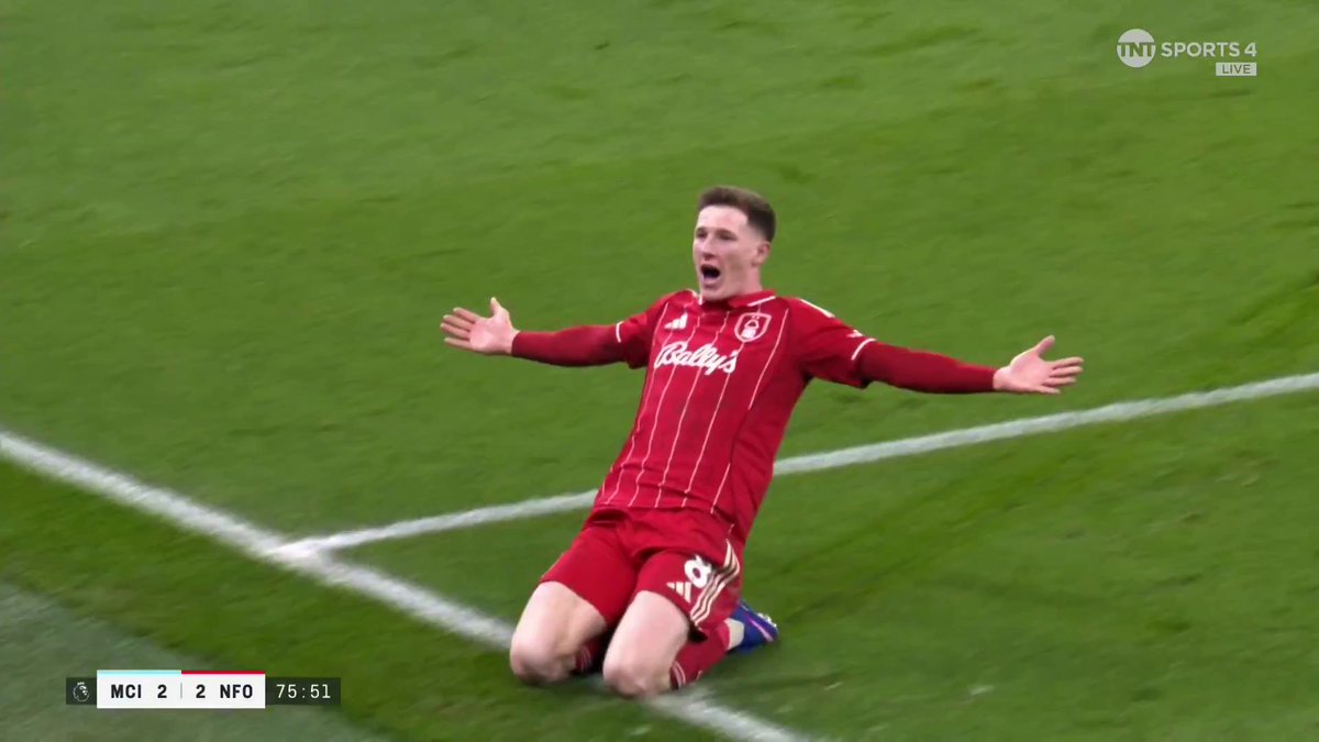 Elliot Anderson finds the net from range to pull Nottingham Forest level once again against Manchester City 🎯 TNT Sports & discovery+ UK