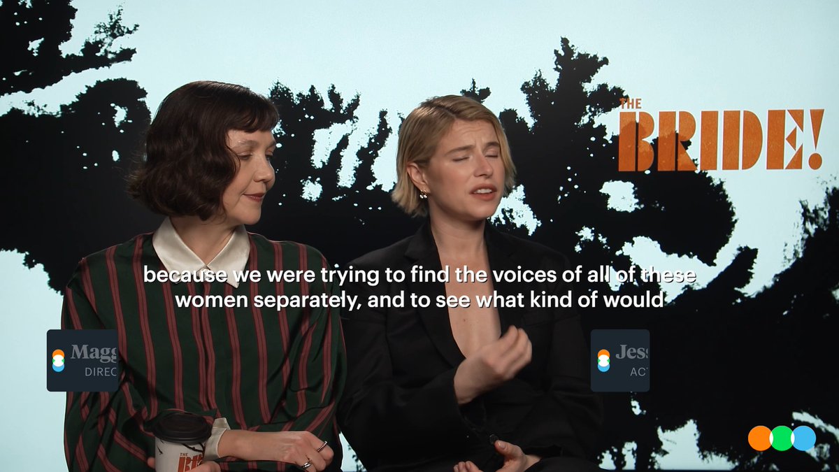 Jessie Buckley opens up about the influence of Barbara Stanwyck on her performance in Maggie Gyllenhaal’s The Bride! 👰 Watch the full interview with Buckley, Gyllenhaal, and Christian Bale: The Bride is in theaters this Friday. #TheBrideMovie