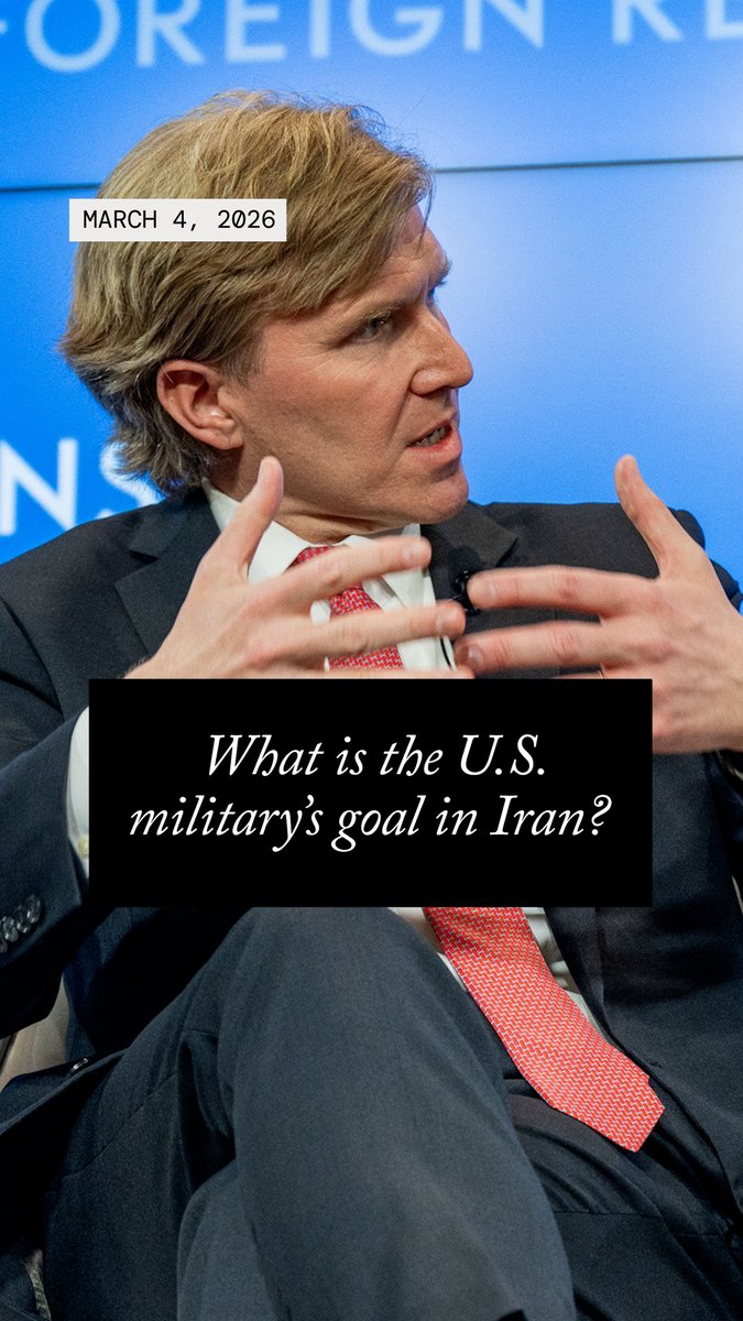 “The president has directed the United States armed forces to conduct a military campaign with a focus on degrading and destroying the Islamic Republic of Iran’s ability to project military power in the region and potentially beyond,” says Elbridge Colby, under secretary of war for policy at the U.S. Department of War. “And that is specifically focused, in particular, on the missile and one-way attack drone capabilities and production of the Islamic Republic and the navy, the naval forces.” 🔗 Watch the full conversation: