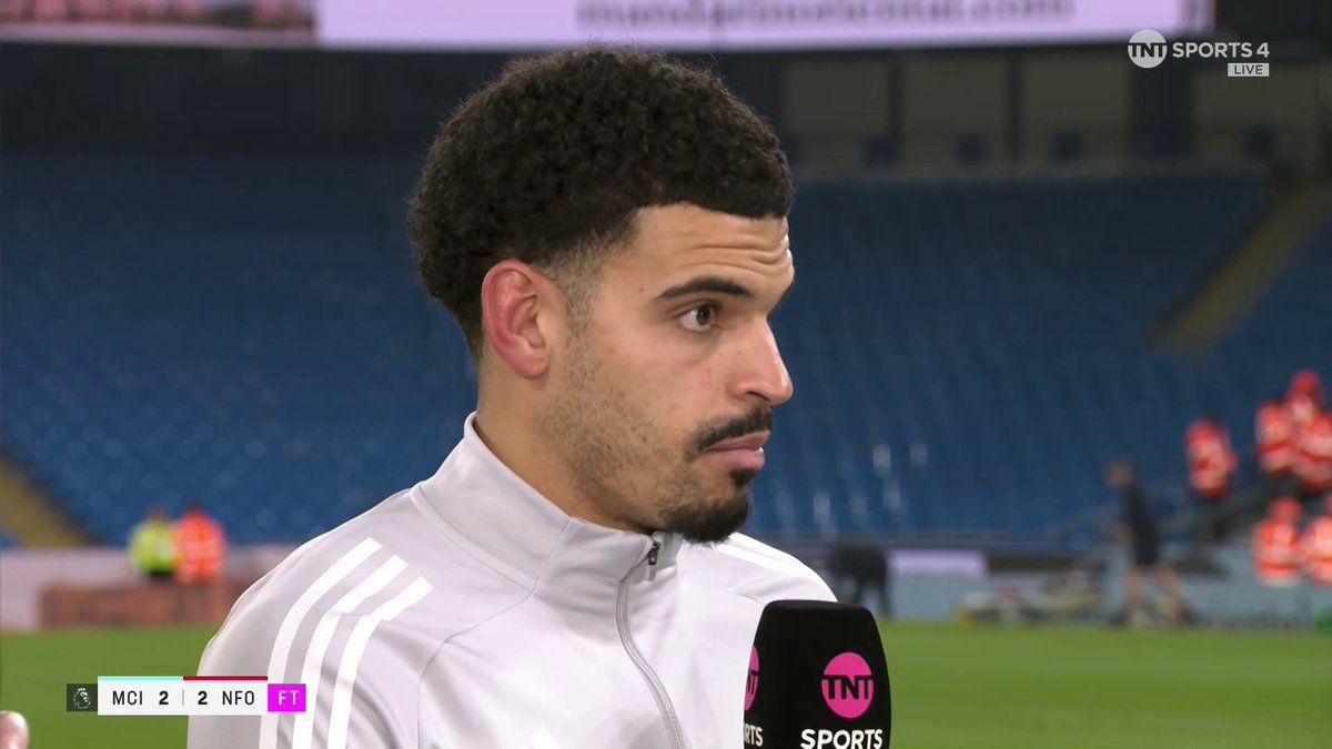 Morgan Gibbs-White speaks to Fara Williams and Joleon Lescott after the draw and talks through his sublime backheel finish ⚽ 📺 TNT Sports &amp; discovery+ UK