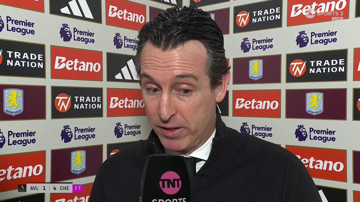 "We've lacked consistency lately" Unai Emery reacts to Aston Villa's difficult 4-1 defeat to Chelsea... 🎙️ Liam MacDevitt 📺 TNT Sports & discovery+ UK