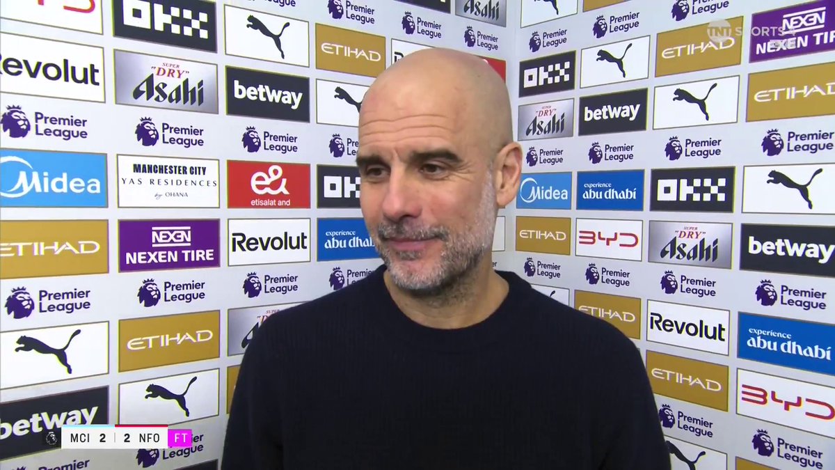 "A lot of games to play, we have to continue!" Pep Guardiola speaks on the disappointment after the result against Nottingham Forest 💬 Emma Dodds 🎙️ 📺 TNT Sports & discovery+ UK