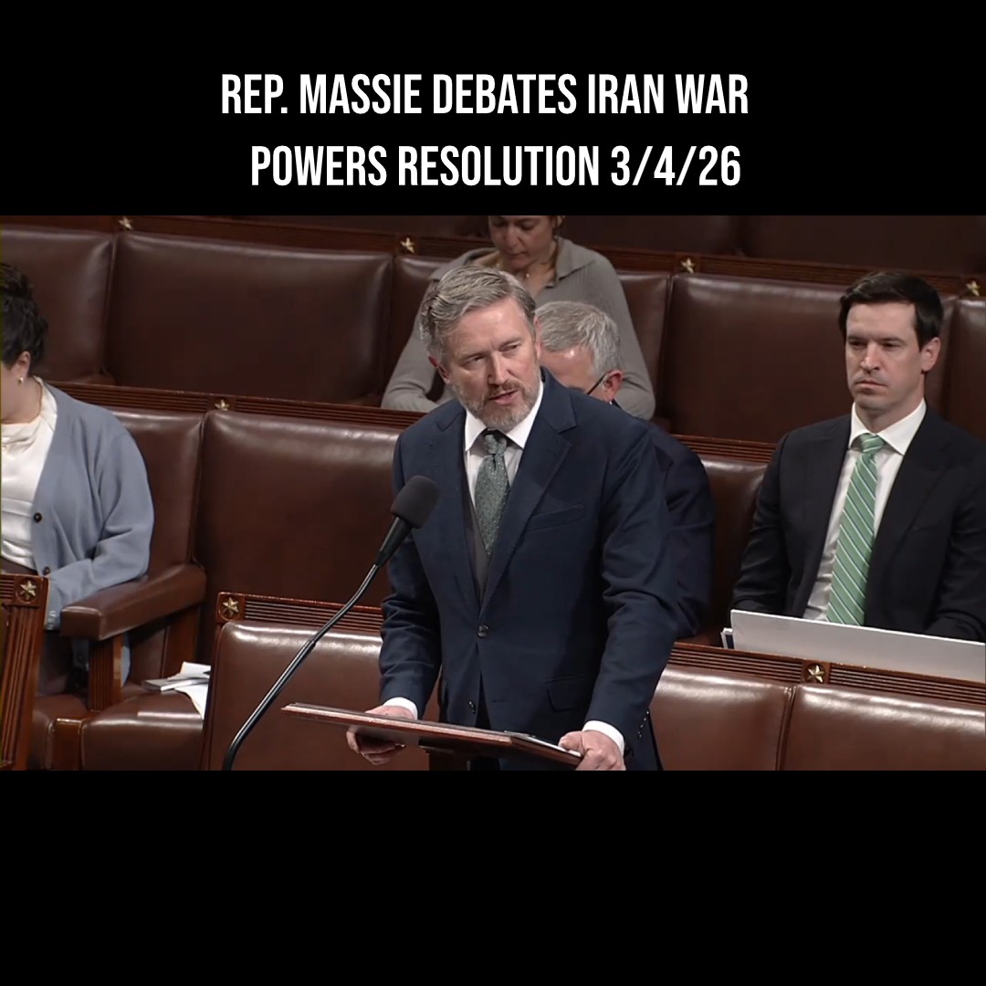 We’re debating the Iran War Powers Resolution I co-authored with Rep. Ro Khanna. Under our Constitution, the power to initiate war rests solely with Congress. Congress owes our service members a clearly defined mission, so that when they accomplish it, they can come home.