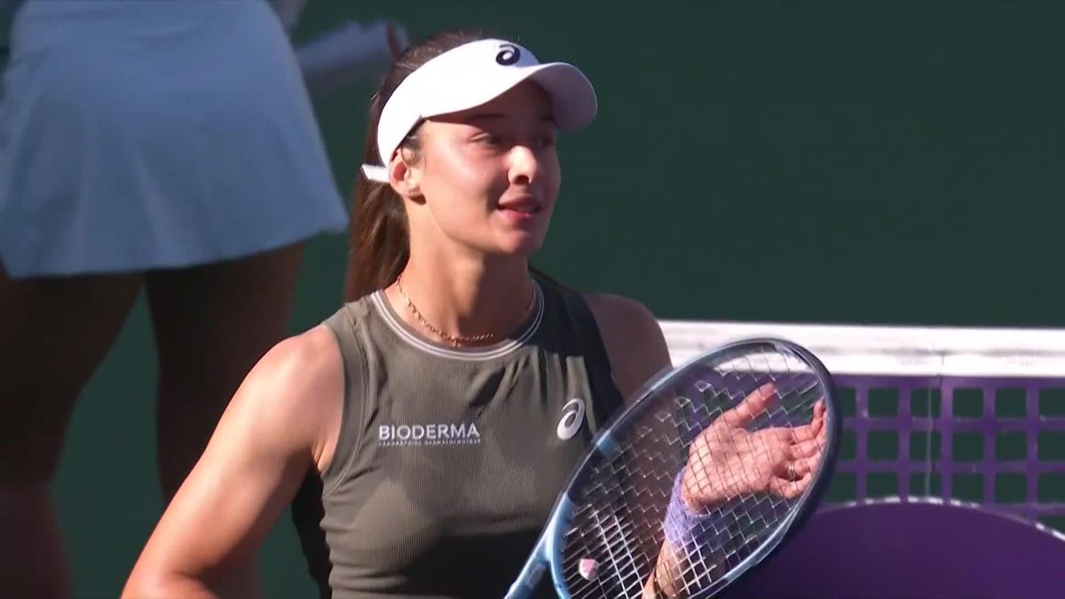 Making history in Indian Wells ✨ Zeynep Sonmez becomes the first Turkish player to win a main draw match here, defeating Kessler 7-6(7), 6-0! #TennisParadise