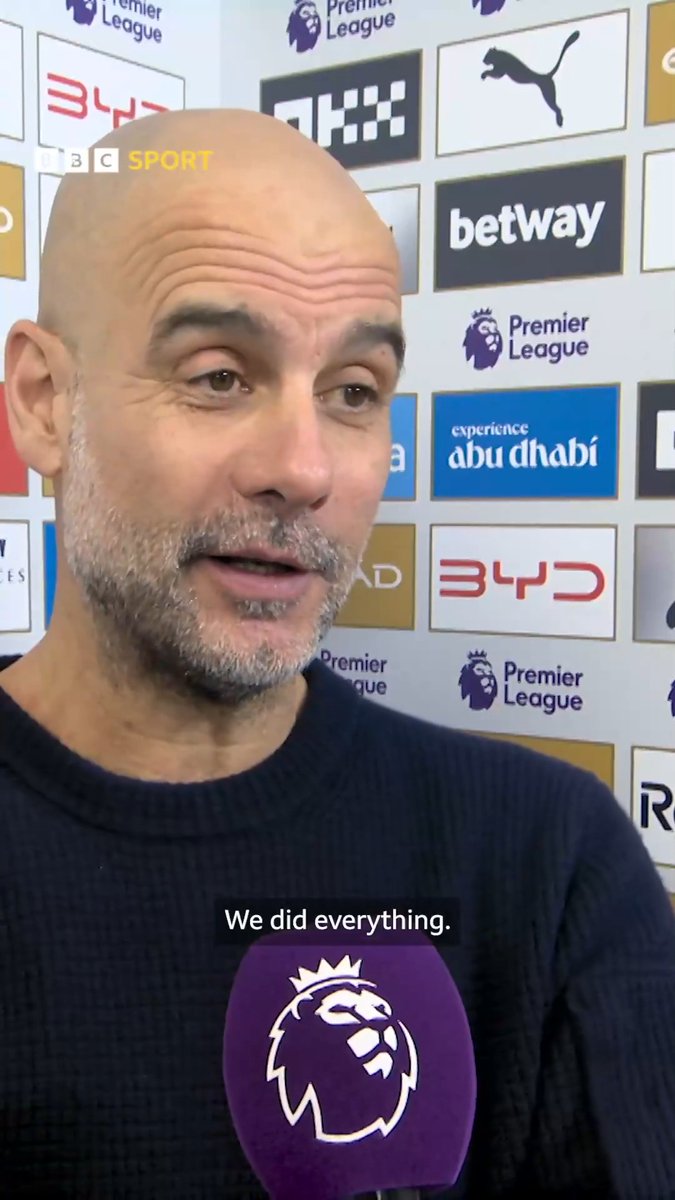 🗣 "We did everything" Pep Guardiola says he "won't point fingers" at his players after Man City's draw against Nottingham Forest 👉❌