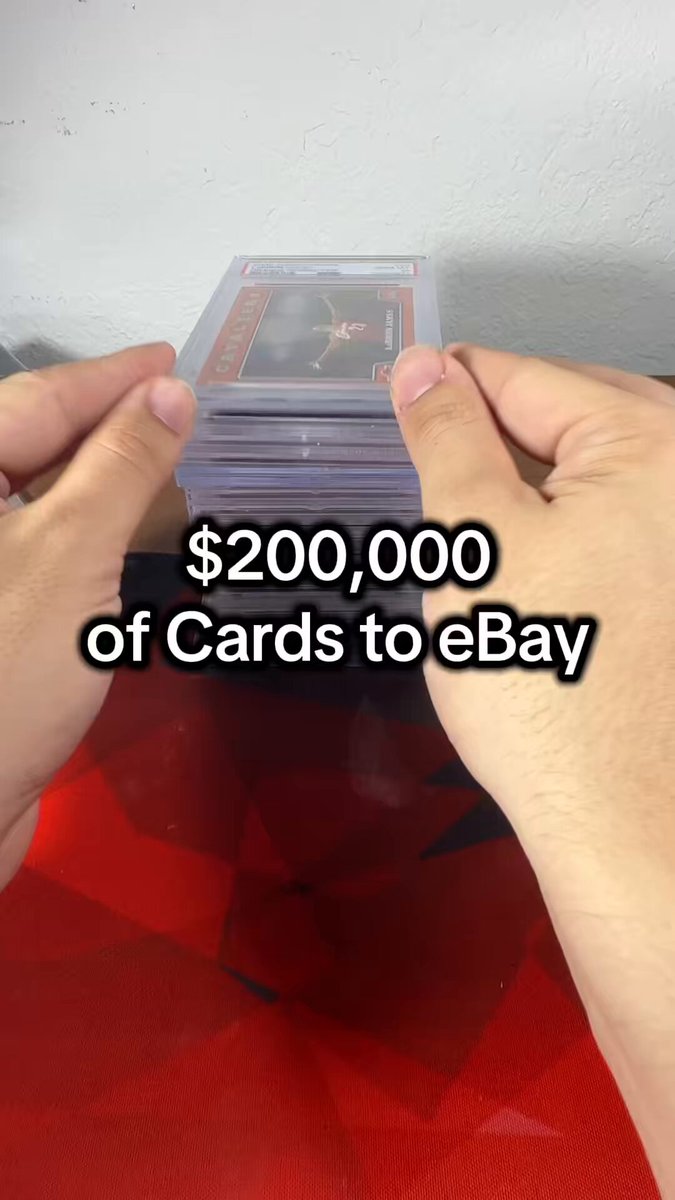 I made a little video before posting my cards on eBay