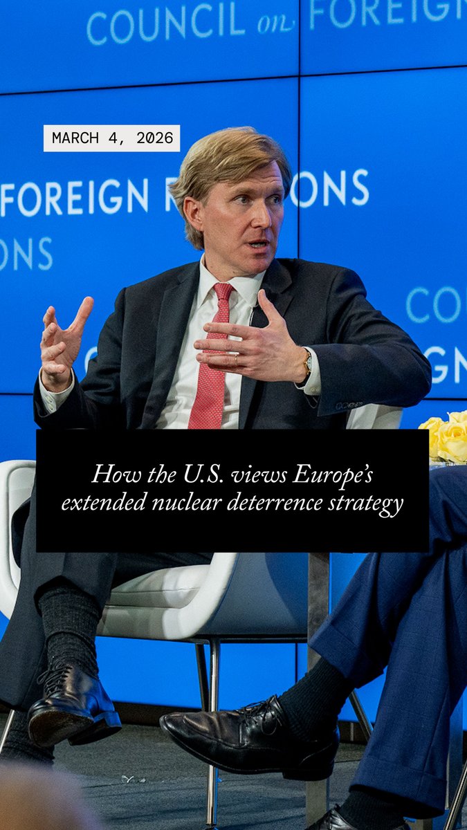 “I think it’s perfectly appropriate and, from our point of view at the Department of War, reasonable for there to be a greater European complexion to NATO nuclear deterrence,” says Elbridge Colby, under secretary of war for policy at the U.S. Department of War, in response to a question on European nuclear policy. 🔗 Watch the full conversation: