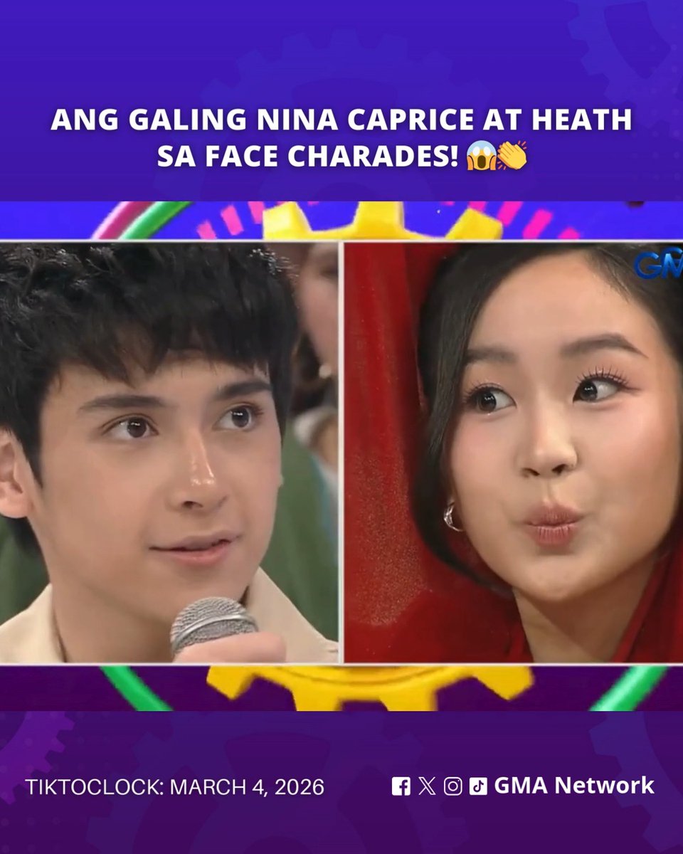 #TiktoClock #Highlights | March 4, 2026: Grabe, Heath! 🤭👏 Ang bilis mong makahula sa mga pinapahula ni Caprice! 😆✨ Watch #TiktoClock every 11:00 a.m. from Monday to Friday on GMA. For more #TiktoClock content, visit: Watch the full episodes of your favorite GMA shows on the new GMA Play app. Download now on Google Play and App Store. Also available on and Android TVs!