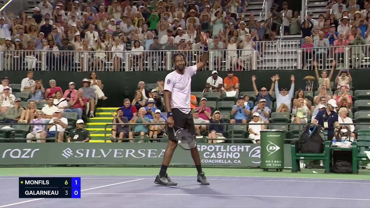 SIMPLEMENTE GAEL MONFILS. 🎩 📺 Mirá #IndianWells en el Plan Premium de Disney Plus.
