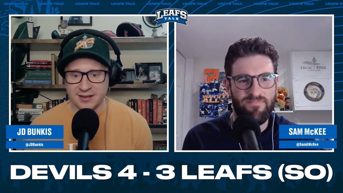 "Tonight was the first game where it felt like a real tank. They're out of the playoffs — that's a zero percent chance now — and the reverse standings matter." JD Bunkis and Sam McKee discuss the Leafs changing focus after their fifth straight loss.