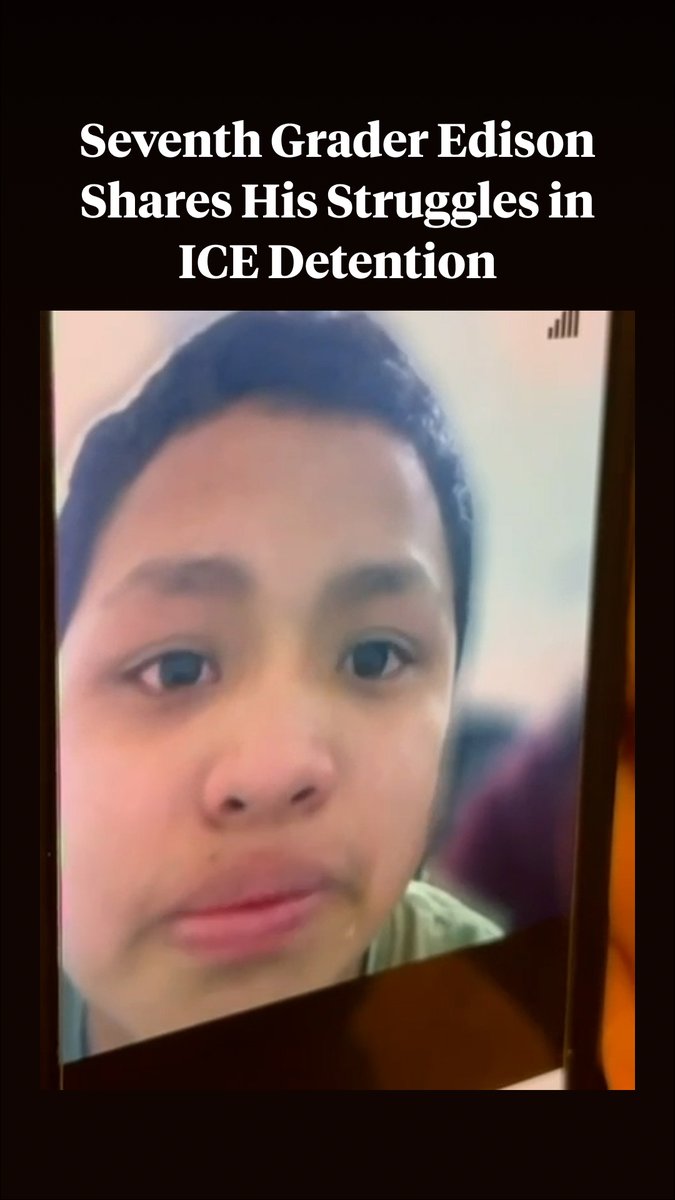 In January, we went inside the Dilley detention center. Children there shared letters describing the anguish of being ripped from their lives. After publishing that story, we learned about Edison, a 13-year-old detained for 2+ months. Listen to his words: