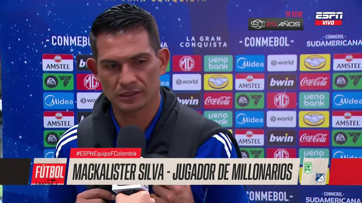 "Cuando haces LO QUE AMAS, todo queda atrás" David Mackalister Silva tras el triunfazo de Millonarios en Medellín sobre Atlético Nacional. ▶️ No te pierdas #ESPNEquipoFColombia en el Plan Premium de #DisneyPlus