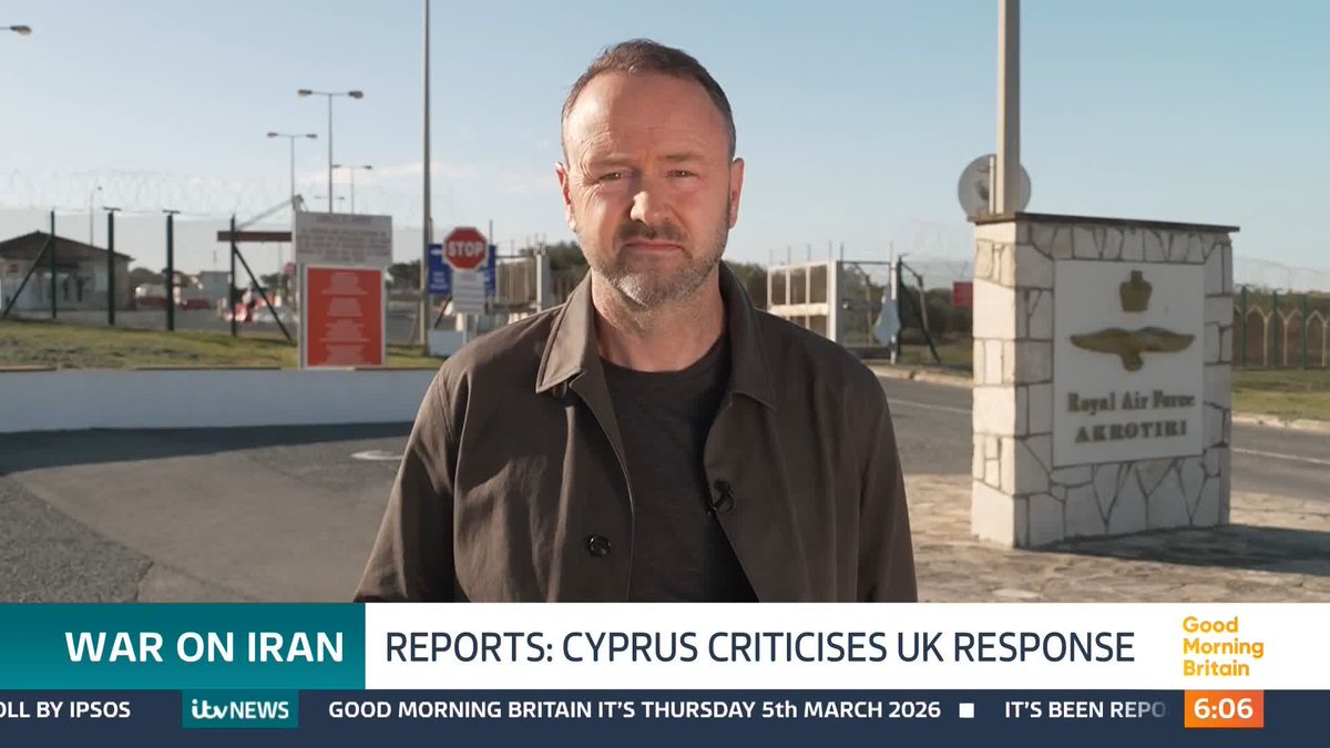 Another delay means a warship that was being readied to protect a British base in Cyprus won't leave Portsmouth until next week. This comes as officials in Cyprus have criticised the UK government for not doing enough to protect its citizens. Jonathan Swain reports.