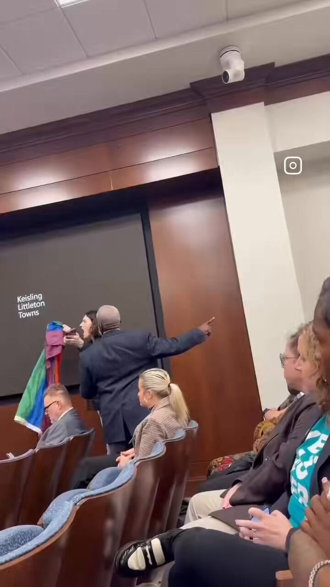 Meet Aiden Pratt. He’s running for County Commissioner in Tennessee. He had to be escorted out by security after having an unhinged meltdown while waving an lgbtq flag during a vote on the “Covenant Marriage Act" Seems totally normal and stable..