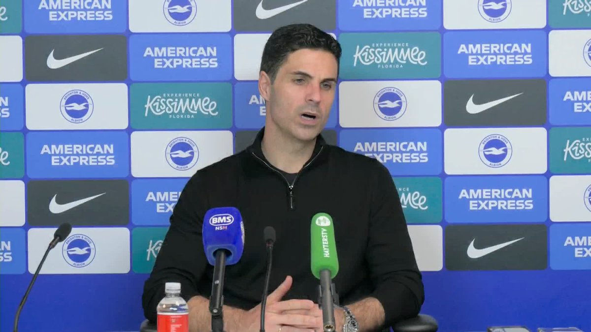 "I love my players and the way we compete" 🤩 Mikel Arteta claims that he is 'not surprised' by Fabian Hürzeler's comments post-match due to previous incidents and praises his Arsenal side following their vital 1-0 win at Brighton 🔴