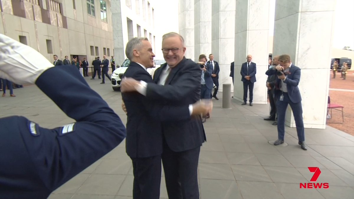 At a time when world superpowers are at arms, Anthony Albanese has warmly welcomed a crucial ally. Canada's Prime Minister has praised Australia as a "strategic cousin" united in the face of seismic shifts to global order. Mark Riley