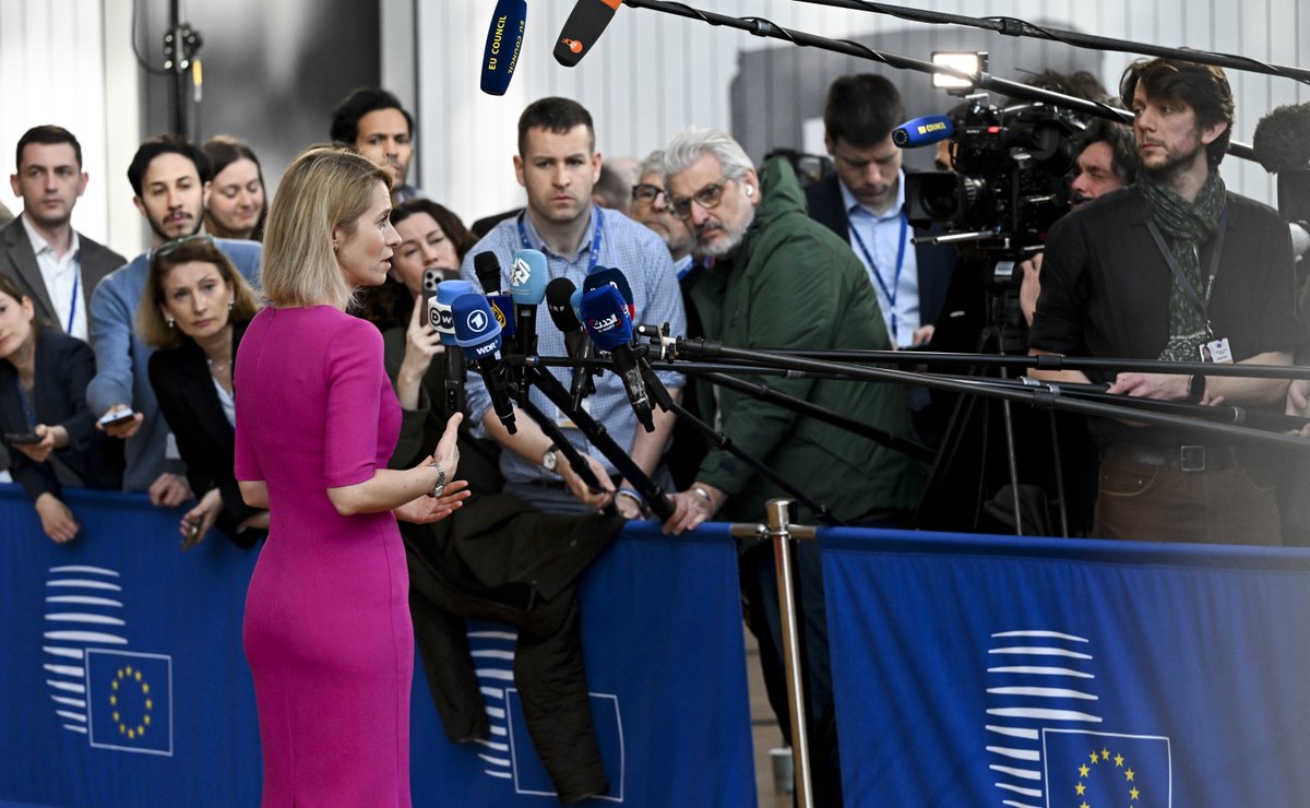 Tehran is now trying to export the war to as many countries as it can. Today, EU Foreign Ministers and our Gulf partners will discuss what we can do together to break the cycle of violence. The same drones that are attacking Kyiv, are now attacking our partners in the Middle East. So we will explore how we can support drone interceptor production. My doorstep ↓