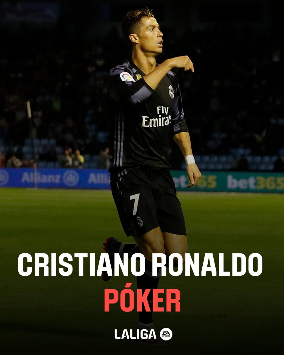 CR4⃣ TalDíaComoHoy, en 2016, Cristiano Ronaldo anotó este póker con el Real Madrid C.F. en LALIGAEASPORTS. LALIGAHistory