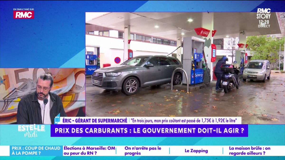 ⛽️ Prix des carburants 📞 Eric : "Mon litre de diesel est à 1,849€ ! J'ai acheté mon gasoil prix coûtant à 1,75€ lundi et aujourd'hui, c'est 1,92€ ! Et moi, je le vends à 1,95€ ! J'essaie de pondérer mes stocks ! Les infos qu'on a, c'est qu'on est sur un plateau de prix !"