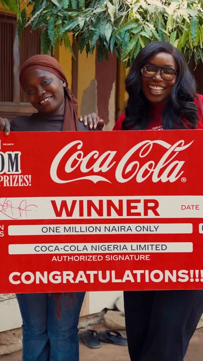 The wins keep rolling in. Our ₦1M winners are multiplying and we’re just getting started. Grab Coke, Fanta, Sprite or Schweppes, scan the QR code and check under the cap to join them. Buy. Scan. Find. Win.