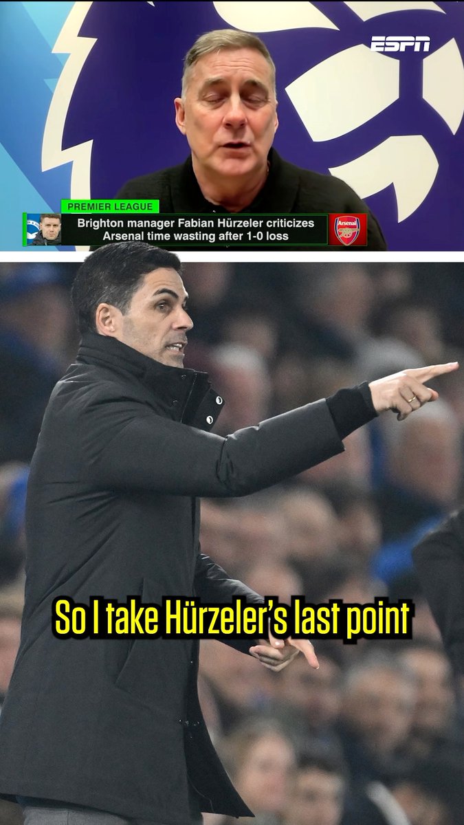 "Raya wasn't injured." ESPN's Don Hutchison criticises Arsenal's time-wasting tactics during their 1-0 win over Brighton 👀