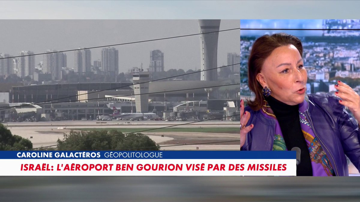 Caroline Galactéros après l'annonce de tirs sur l'aéroport Ben Gourion : «On est dans une escalade», dans #MidiNews Toute l'info est à retrouver sur