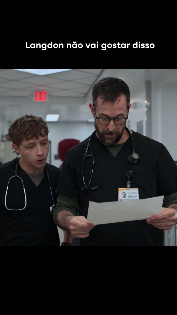 Langdon descobrindo que o cargo de favorito não é vitalício. 👀 #ThePitt e seus diagnósticos, toda quinta na HBO Max.