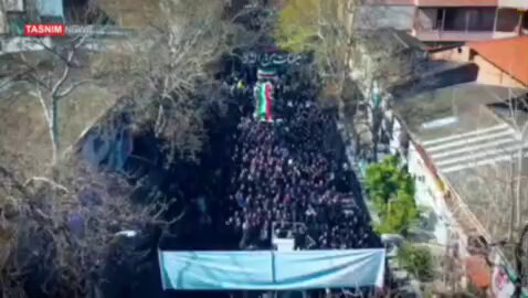 Funeral of child martyrs of the American-Israeli attack with cries of revenge.