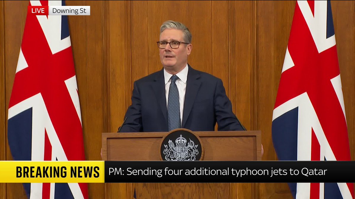 "We will not stop until our people are safe." Prime Minister Sir Keir Starmer says the first charter flight has left Oman, with a further seven flights due to leave the UAE later today. 📺 Sky 501, Virgin 602, Freeview 233 and YouTube