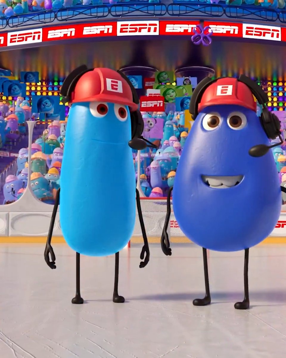 Riley 🤝 Hockey. It just makes sense. See Riley's emotions team up with the Washington Capitals and the New York Rangers for an NHL game, April 5 on Disney+.