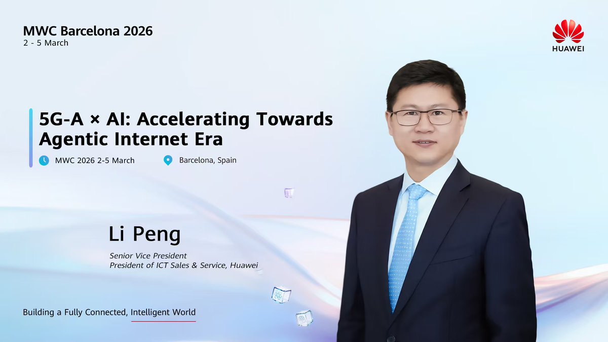 At MWC26 Barcelona, Li Peng, Senior Vice President and President of ICT Sales &amp; Service at Huawei, gave a keynote speech emphasizing that as AI adoption grows, the industry is facing its third stage shift: carriers are moving from "selling experiences" to "selling AI services."