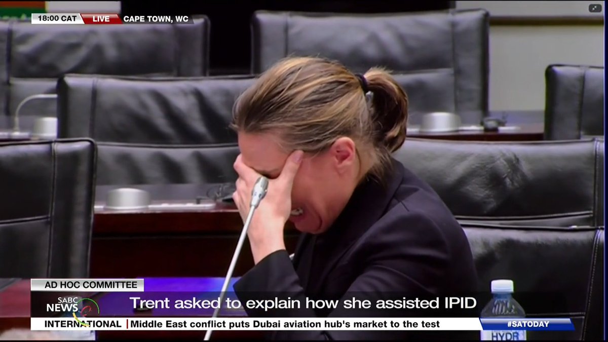 AD HOC COMMITTEE | Sarah-Jane Trent breaks down as MPs continue to question her about which provision of law allowed her to assist the IPID in its investigations.